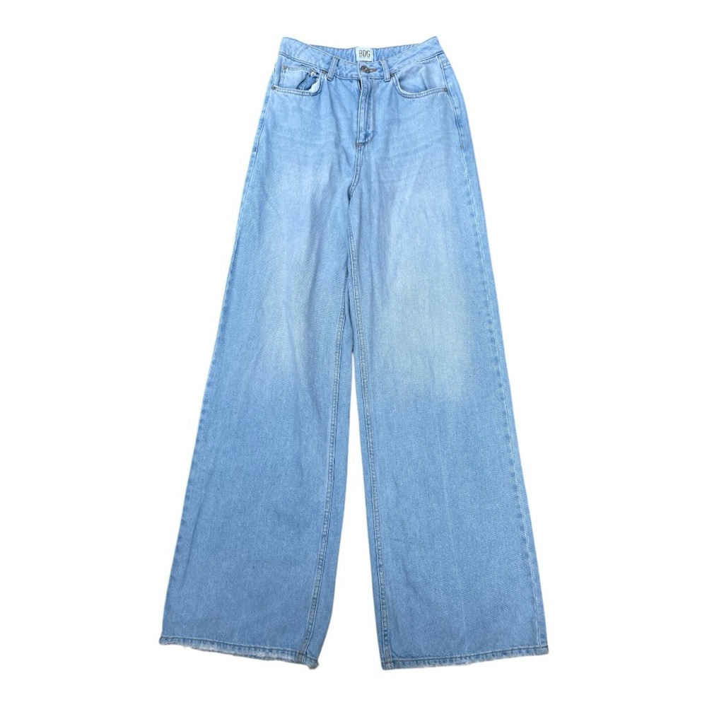 BDG Puddy Light Wash Wide Leg Jeans High Rise Cotton Size 27